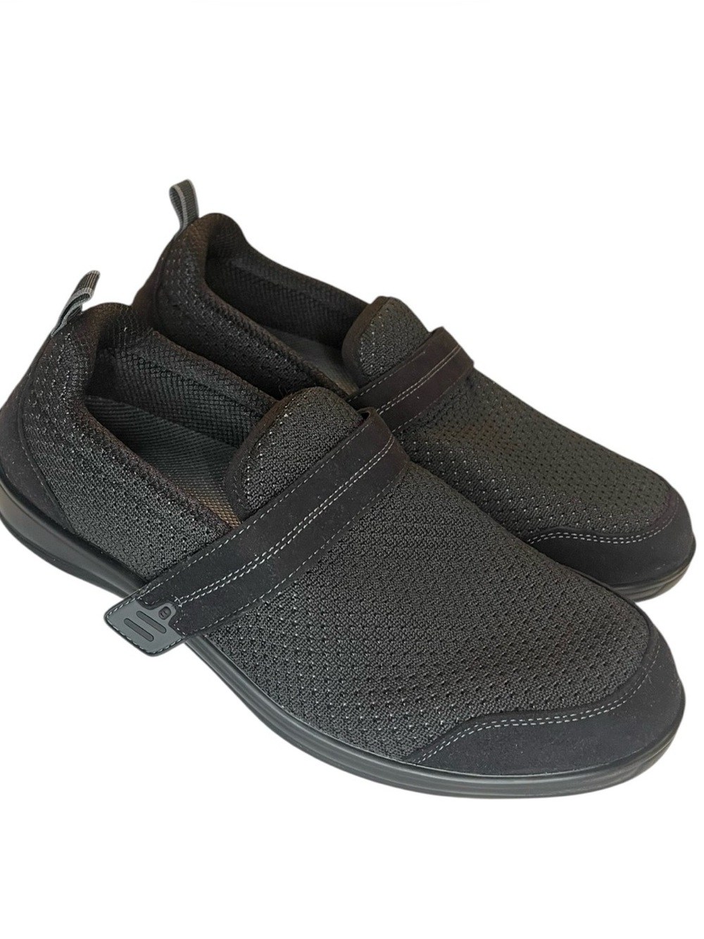 Orthofeet Quincy Women's 11.5 X-Wide Black Slip On Walking Shoes Comfort NWOB